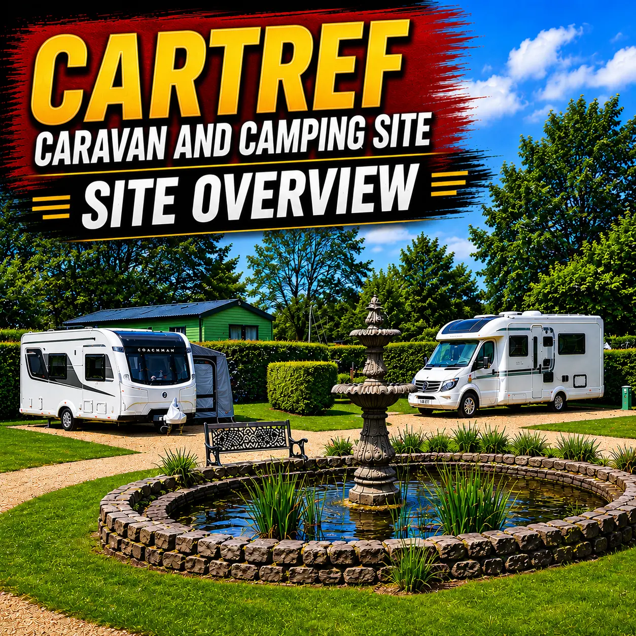 Site overview of Cartref Caravan and Camping Site in Shropshire