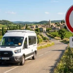 Van on the roads in France