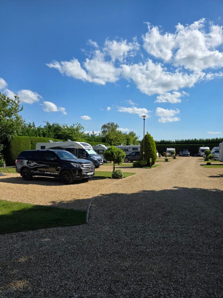 Caravan Adventuring Hall of Fame luxury touring caravan pitch