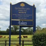 Touring caravan at Eye Kettleby Lakes during our first visit to the Tranquil Parks site in Leicestershire