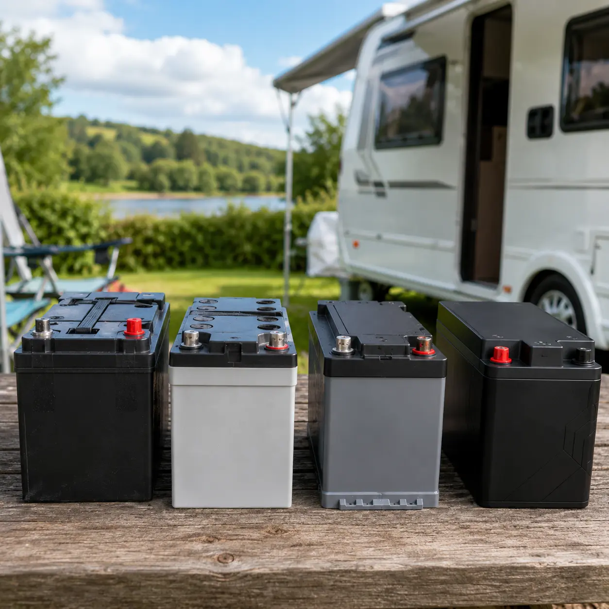 AGM, lead acid, gel and lithium caravan leisure batteries