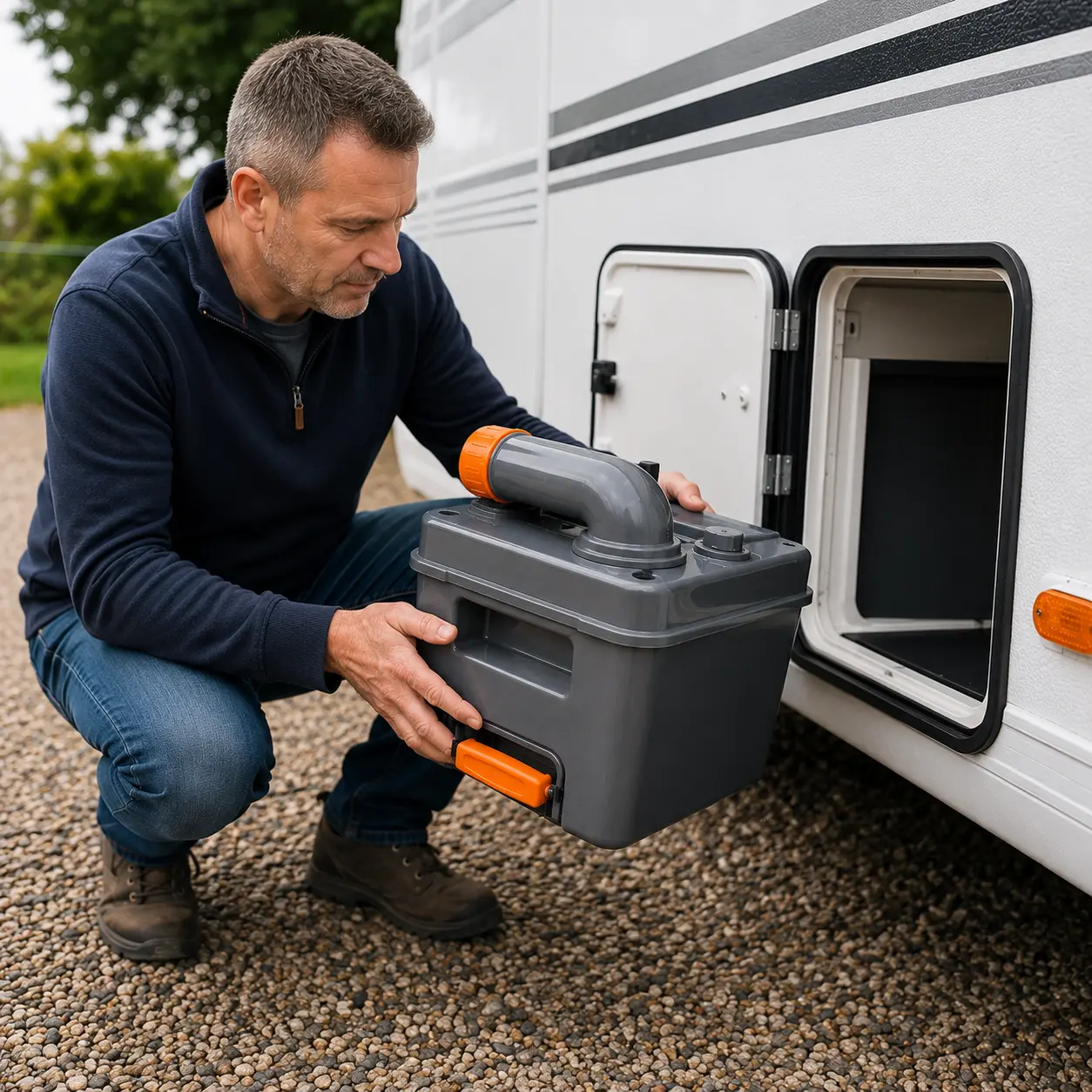 Maintaining a caravan toilet blade seal