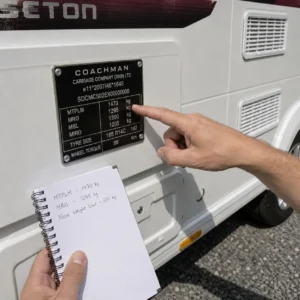 Coachman caravan MTPLM weight plate and specification details