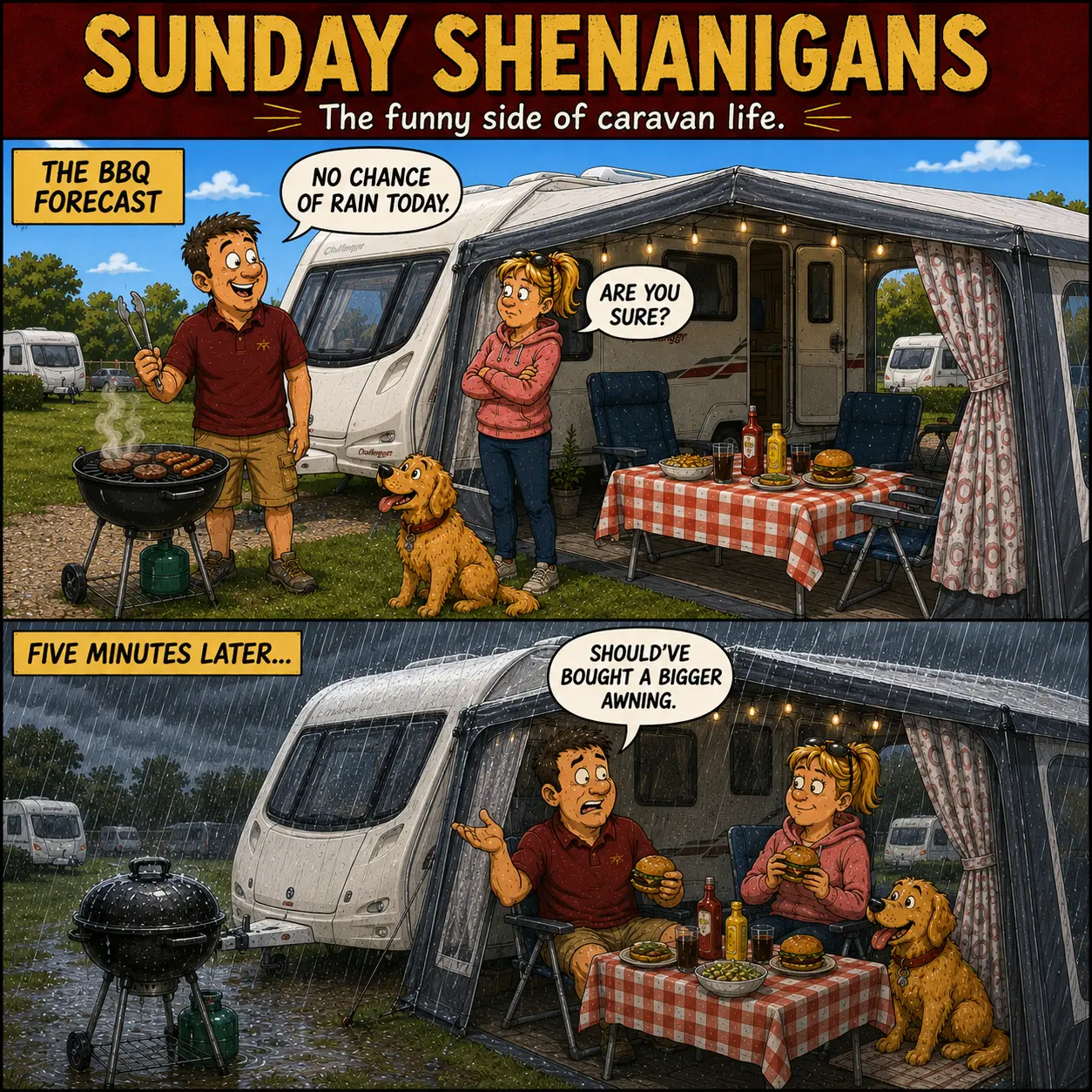 Sunday Shenanigans Comic 5 – BBQ Forecast