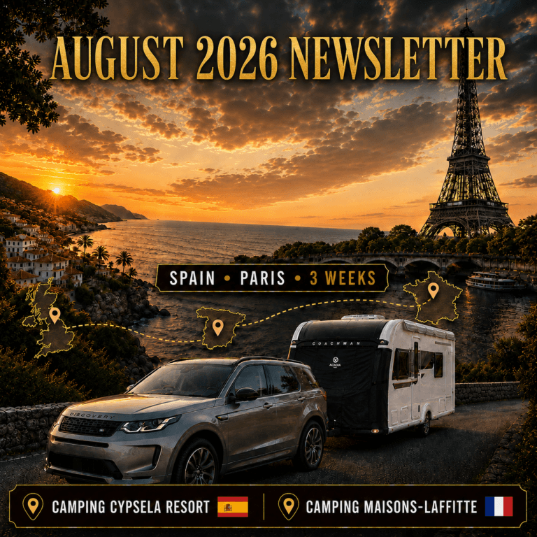 August 2026 Caravan Adventuring newsletter cover