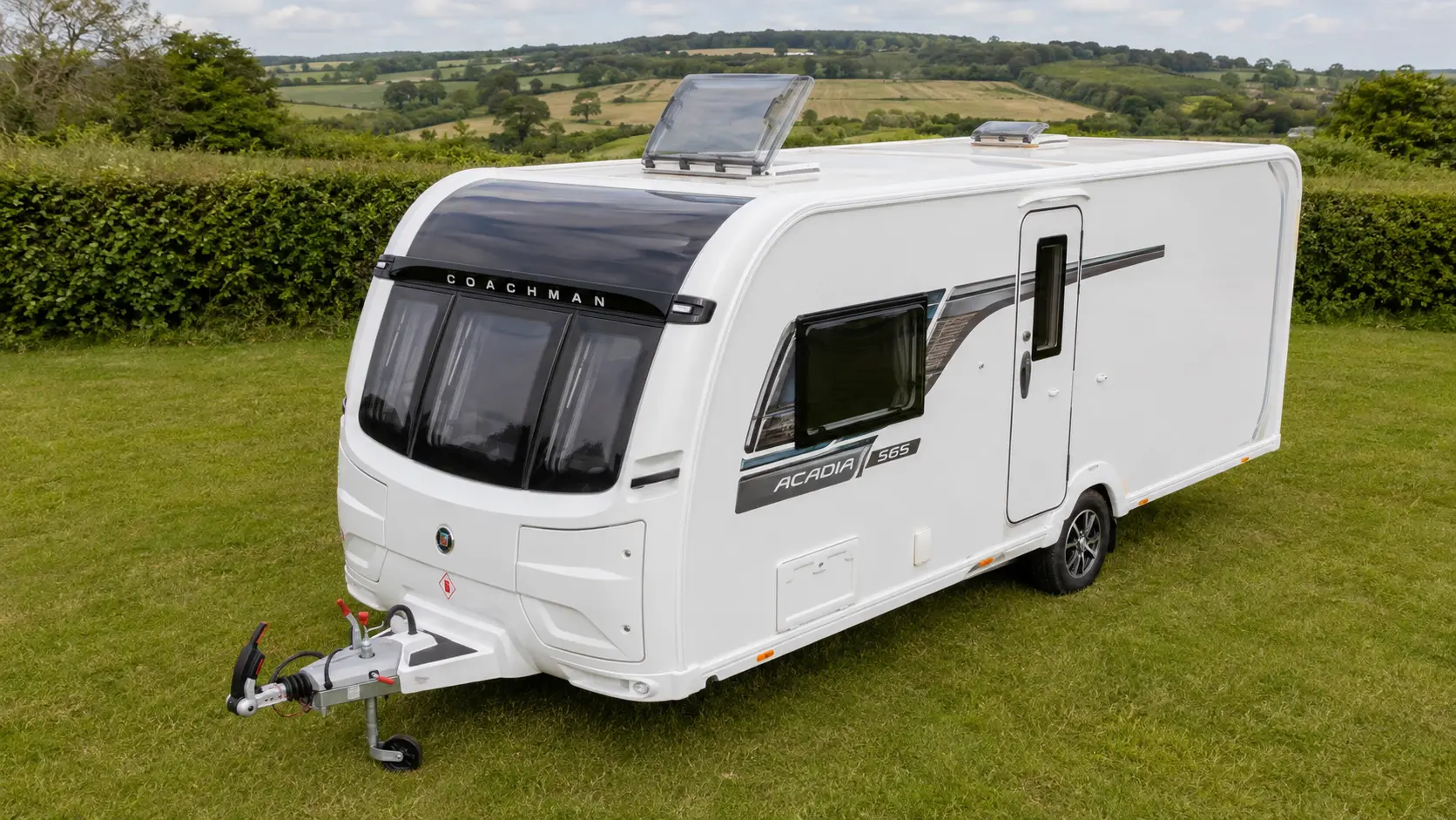 Open roof vents on a Coachman Acadia 565 touring caravan