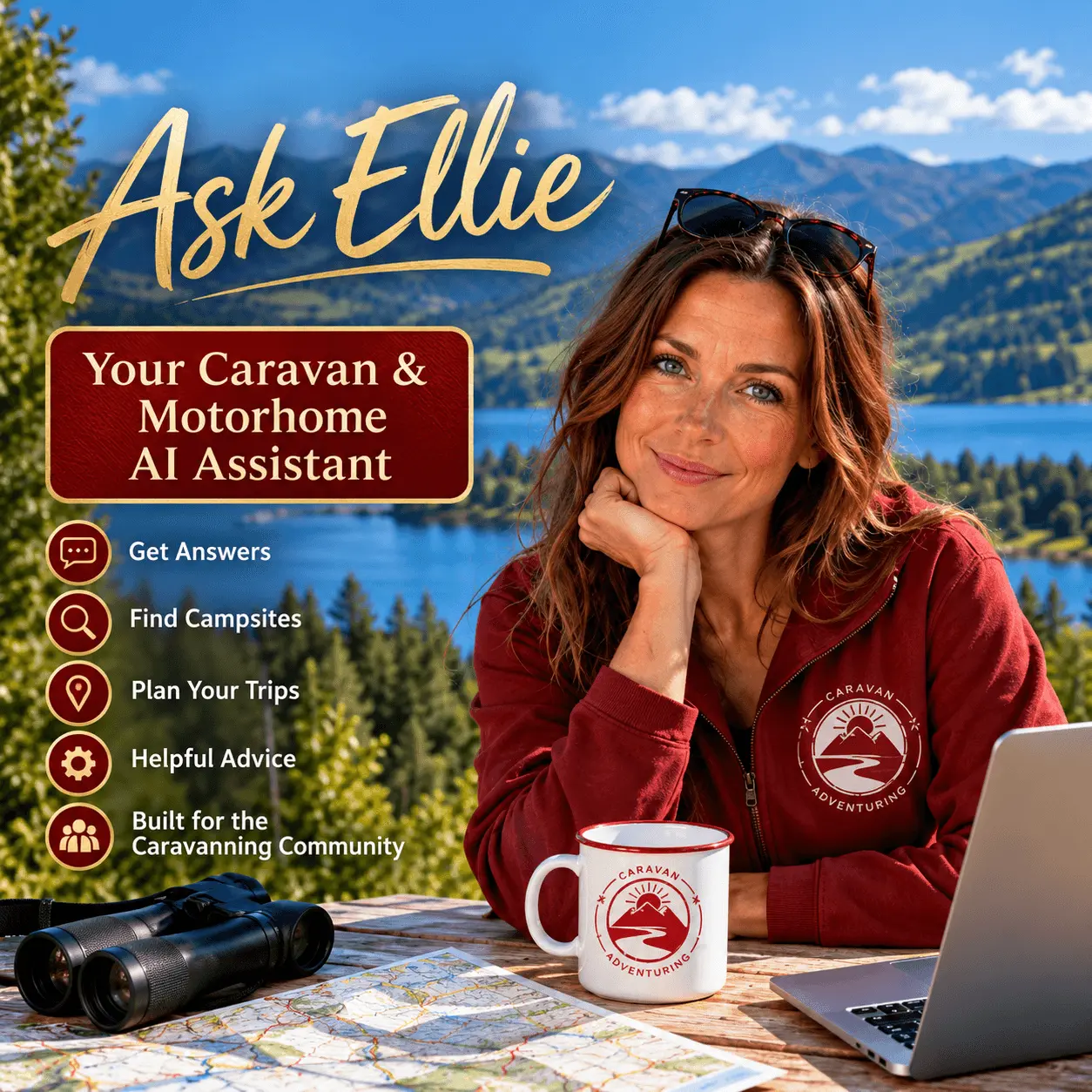 Ask Ellie caravan and motorhome AI assistant from Caravan Adventuring