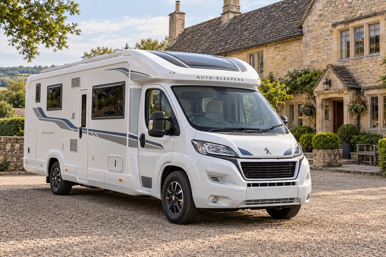 Auto-Sleepers motorhomes – compact motorhome in a Cotswold village